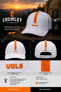 Crumley Standard Vols Heritage Rope Hat – White & Orange
